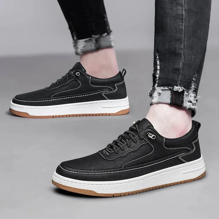 Carter Leather Sneakers — close-up detail