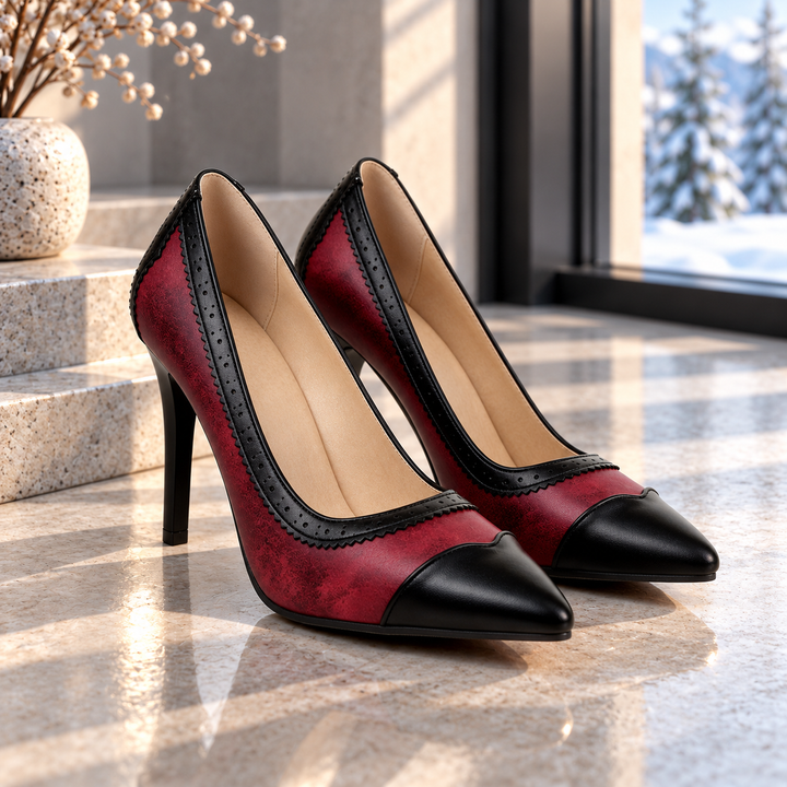 Eleanor Brogue Stiletto Pumps