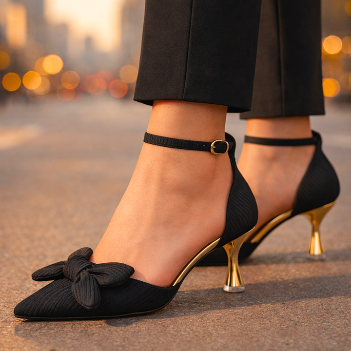 Seraphina Bow Heels — detail view