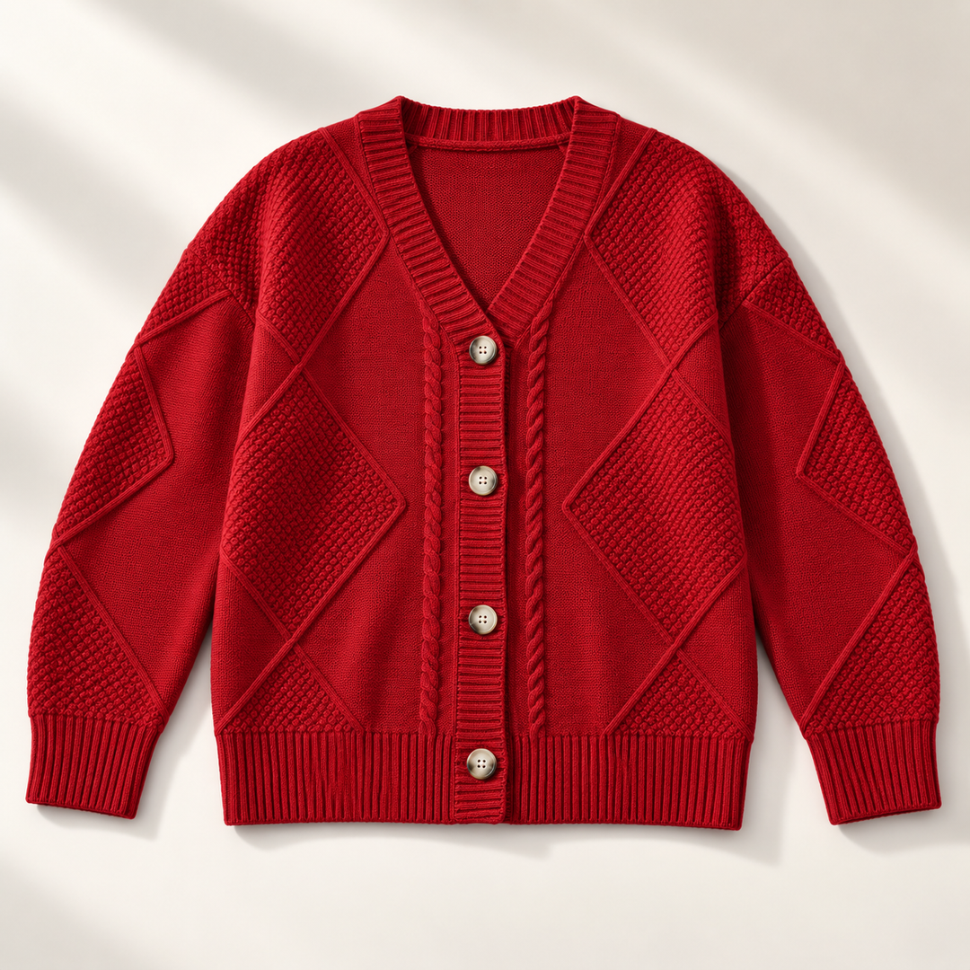 Frances Cable Button Cardigan
