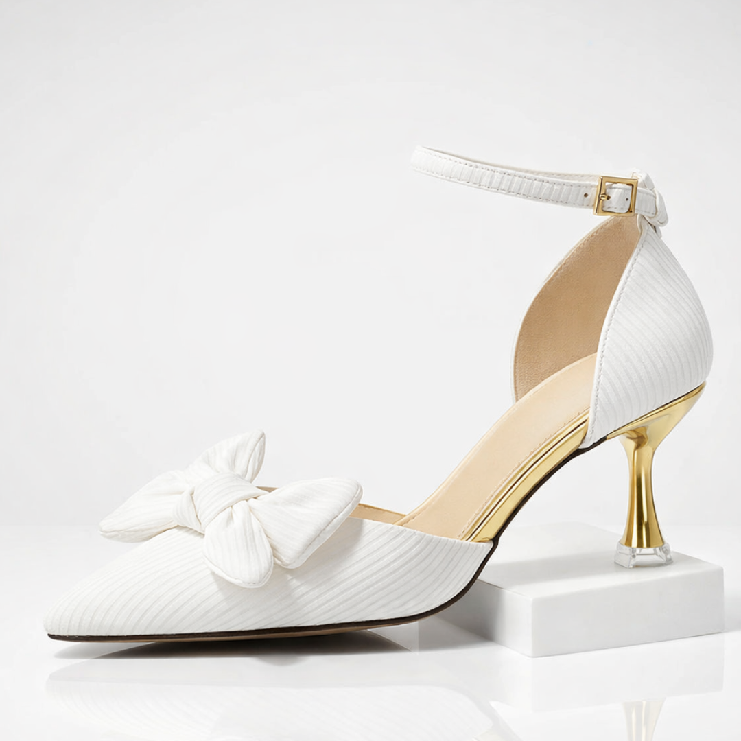 Seraphina Bow Heels — styling shot
