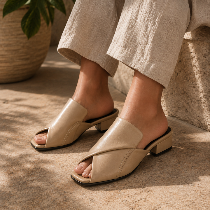 Carmel Peep Toe Mules