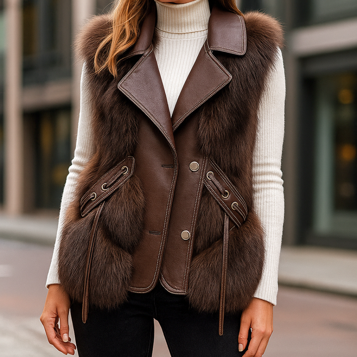 Noble Winter Fur Vest — front view