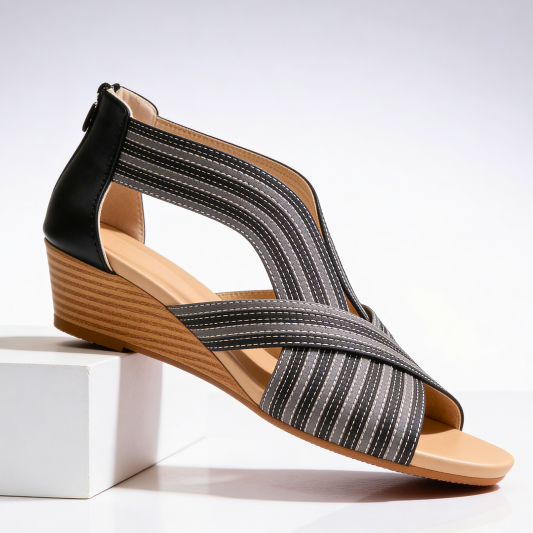 Odette Wedge Sandals — detail view