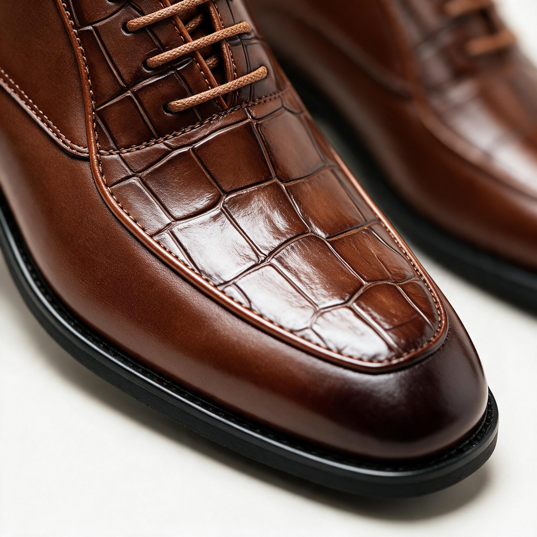 Hudson Croc Embossed Dress Shoes