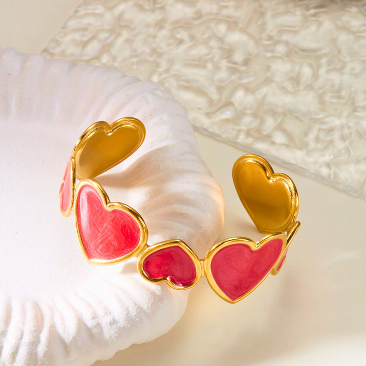 Elena Heart Cuff Bracelet — alternate view