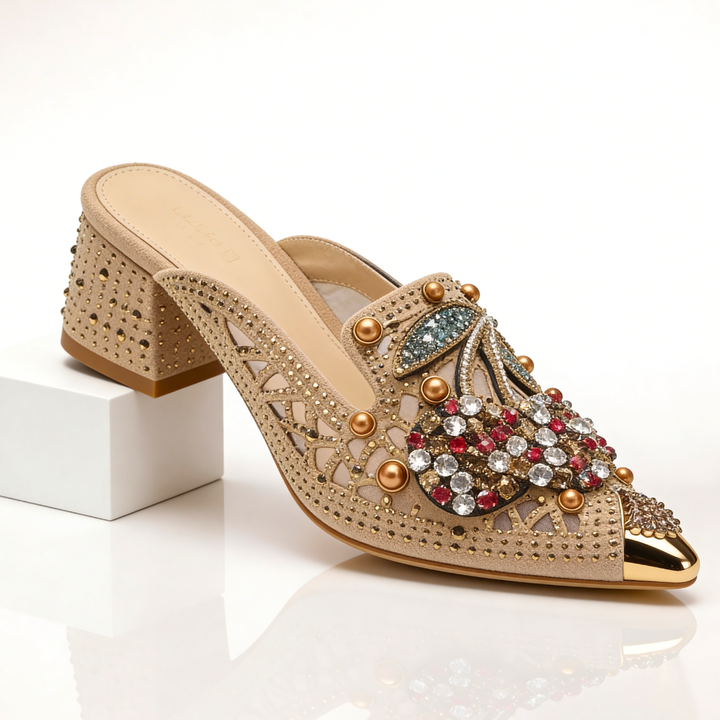 Odette Cherry Belle Heels — front view