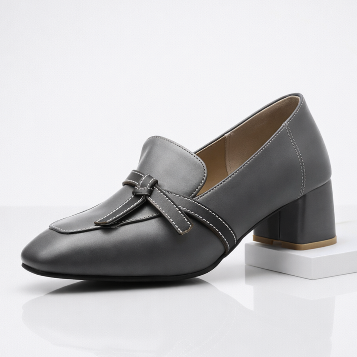 Harper Lane Silk Loop Loafers — back view
