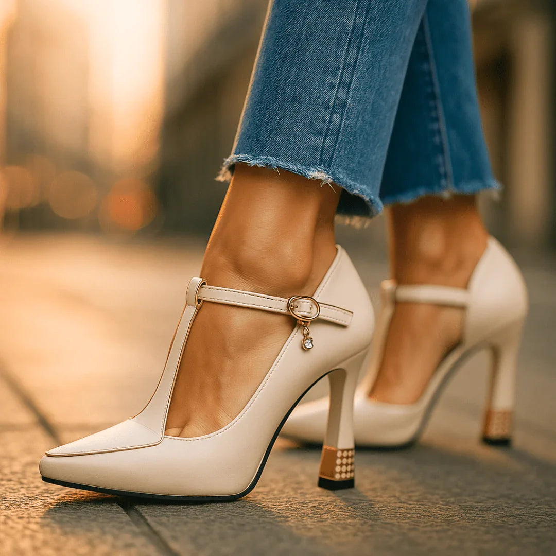 Vivienne Vixen Heels — texture detail