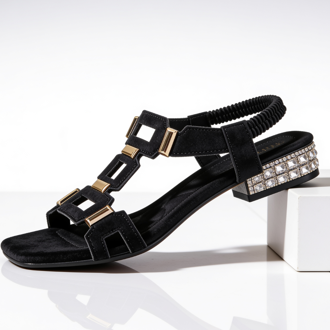 Odette Crystal Heel Sandals