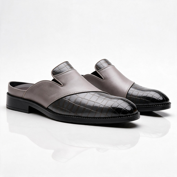 Hudson Croc Embossed Mules
