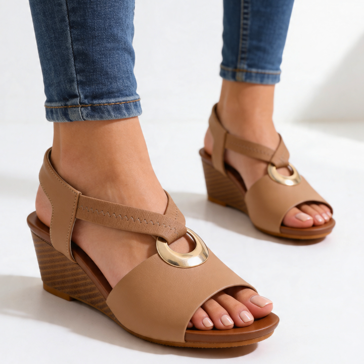 Odette Slingback Wedges — back view