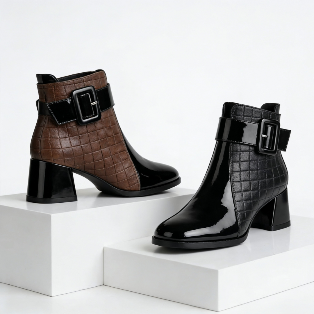 Harper Lane Leather Ankle Boots — styling shot