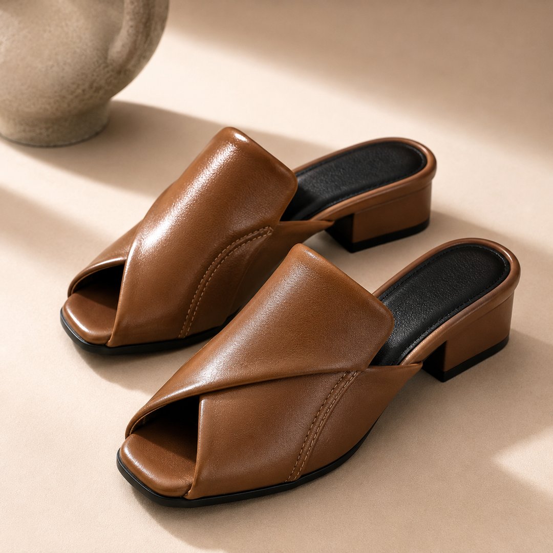Carmel Peep Toe Mules