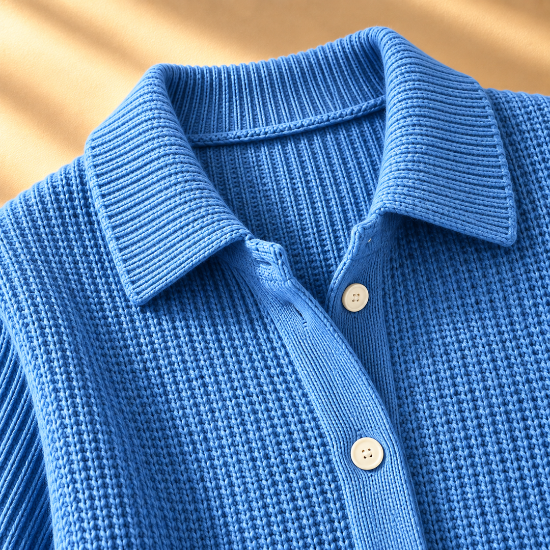 Carmel Collared Waffle Knit