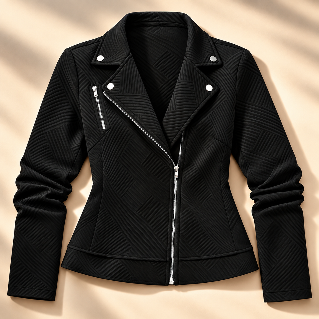 Francesca Textured Moto Jacket