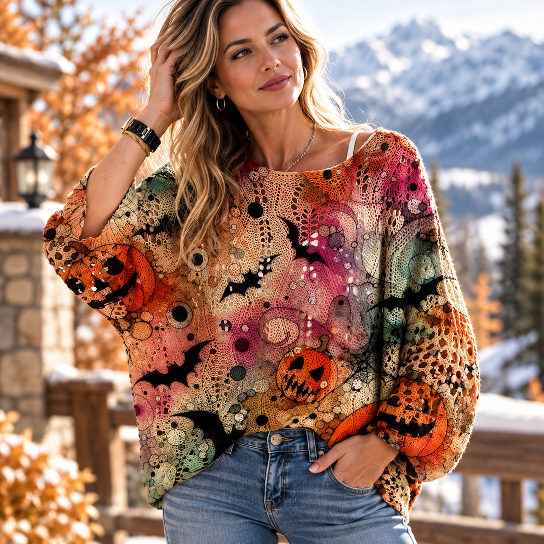 Lilith Open-Knit Halloween Sweater
