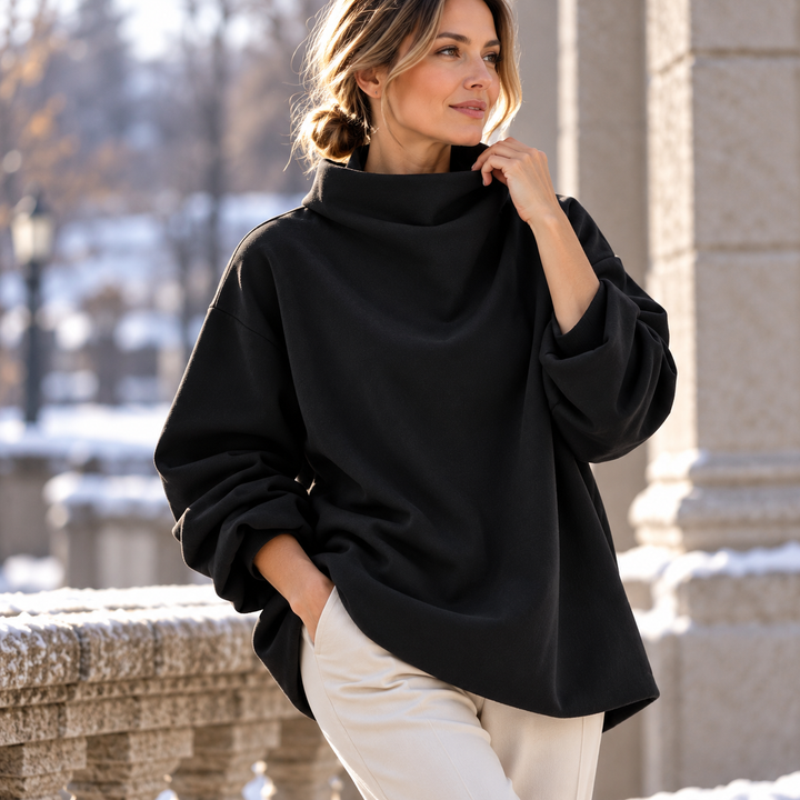 Eleanor Funnel-Neck Top
