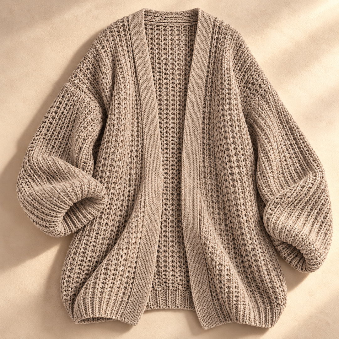 Eleanor Lantern-Sleeve Cardigan