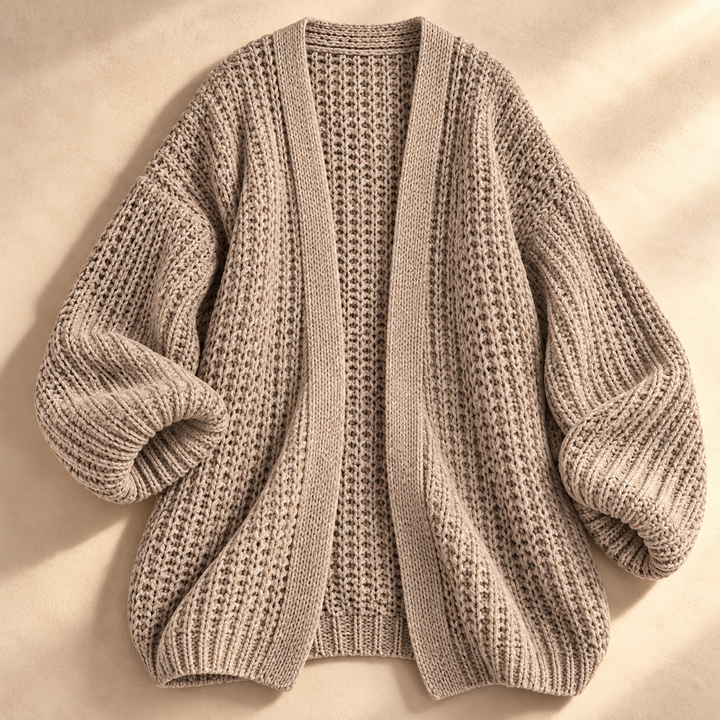 Eleanor Lantern-Sleeve Cardigan