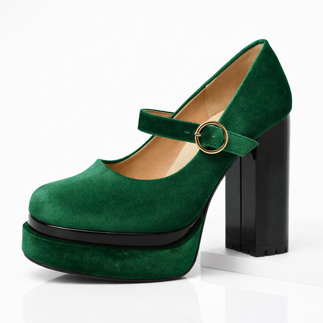 Seraphina Velvet Platform Pumps — packaging
