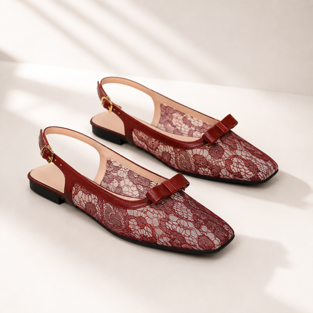 Lillian Lace Slingbacks