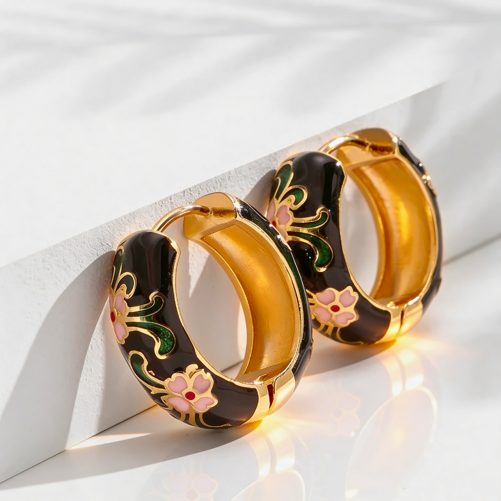 Aria Floral Earrings — detail view