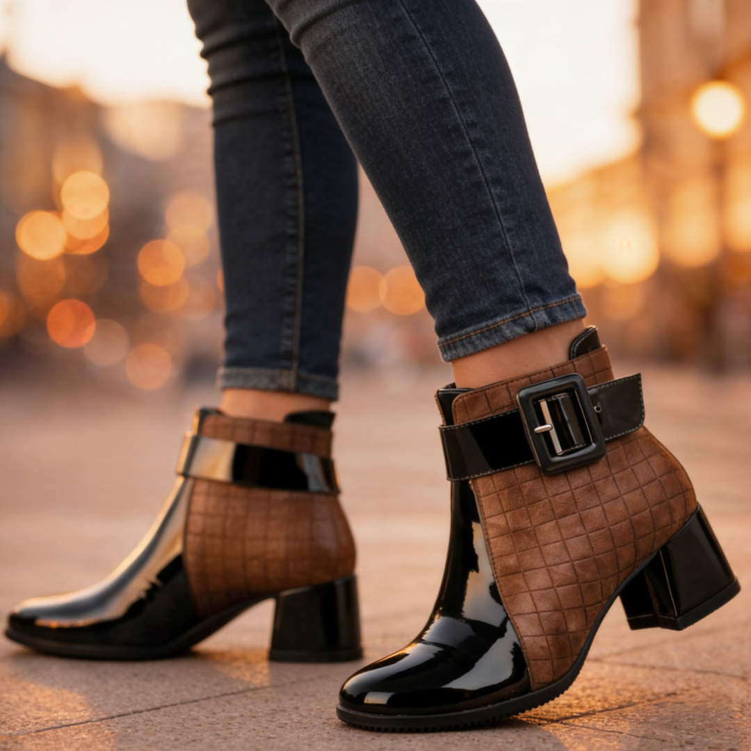 Harper Lane Leather Ankle Boots — lifestyle shot