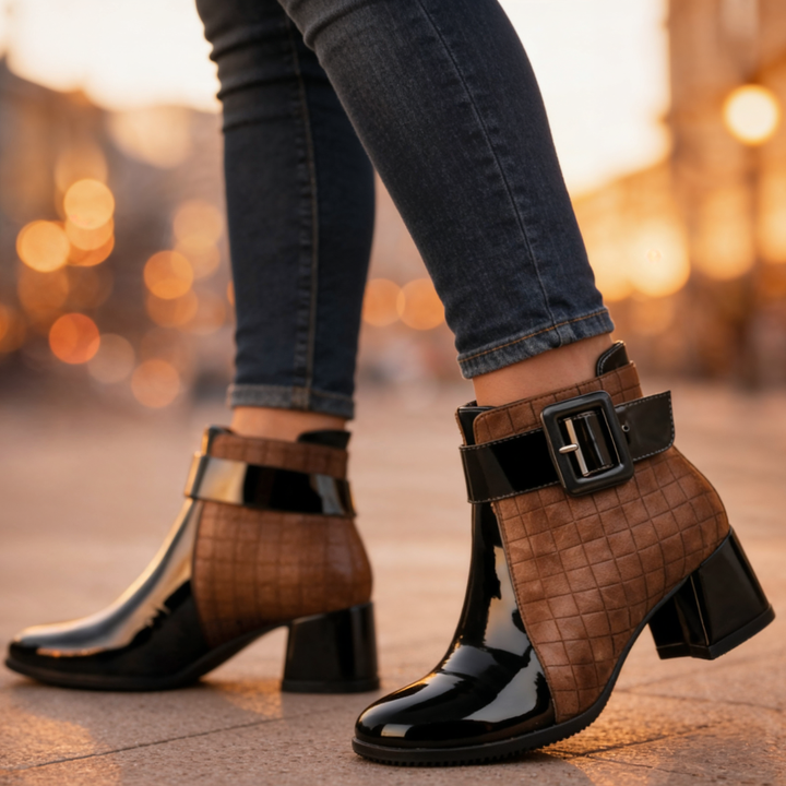 Harper Lane Leather Ankle Boots — lifestyle shot