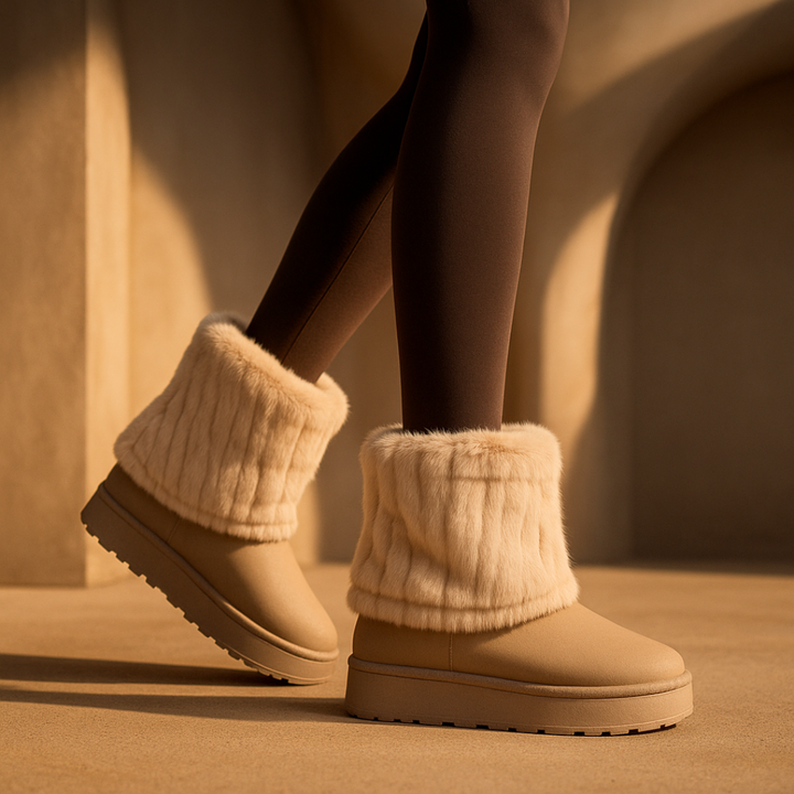 Harper Lane Fluffy Boots — front view