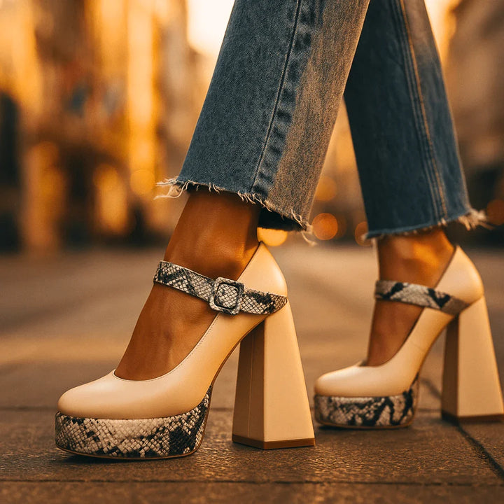 Scala Alta Heels — front view
