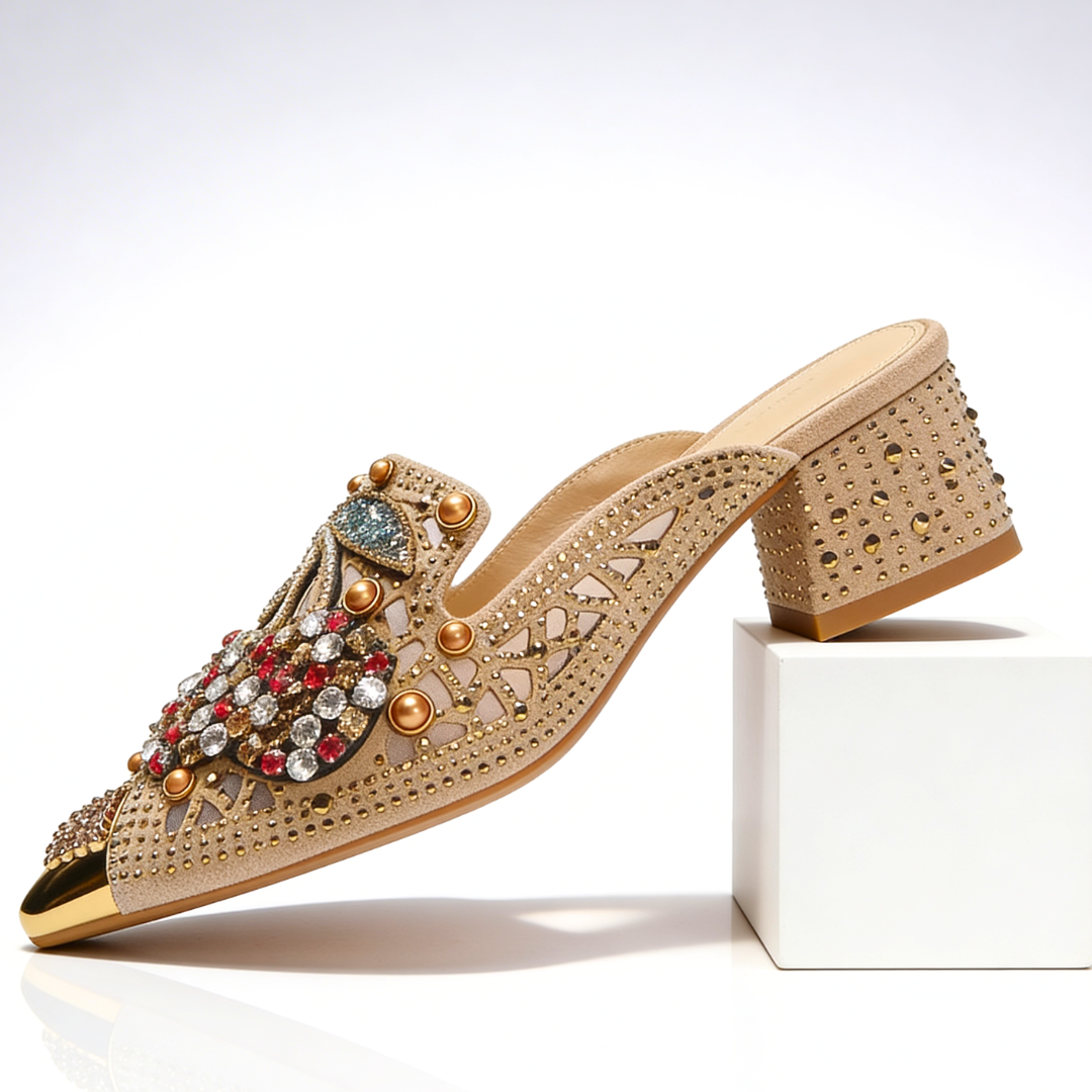 Odette Cherry Belle Heels — side view