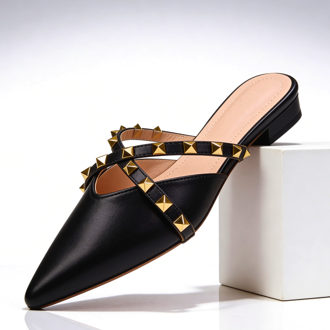 Odette Crossover Studded Sandals — front view
