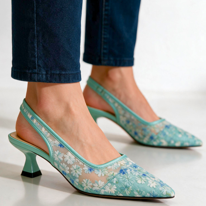 Lucienne Lace Slingbacks