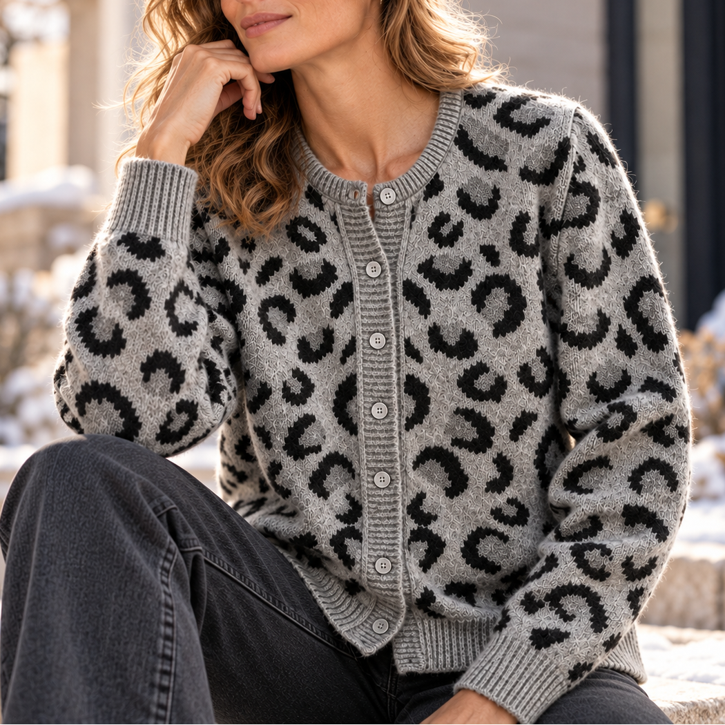 Savanna Leopard Knit Cardigan