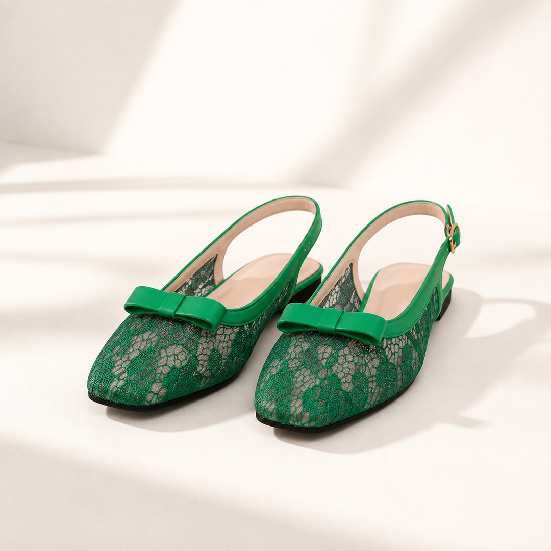 Lillian Lace Slingbacks