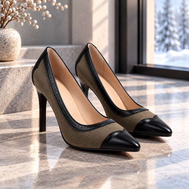 Eleanor Brogue Stiletto Pumps