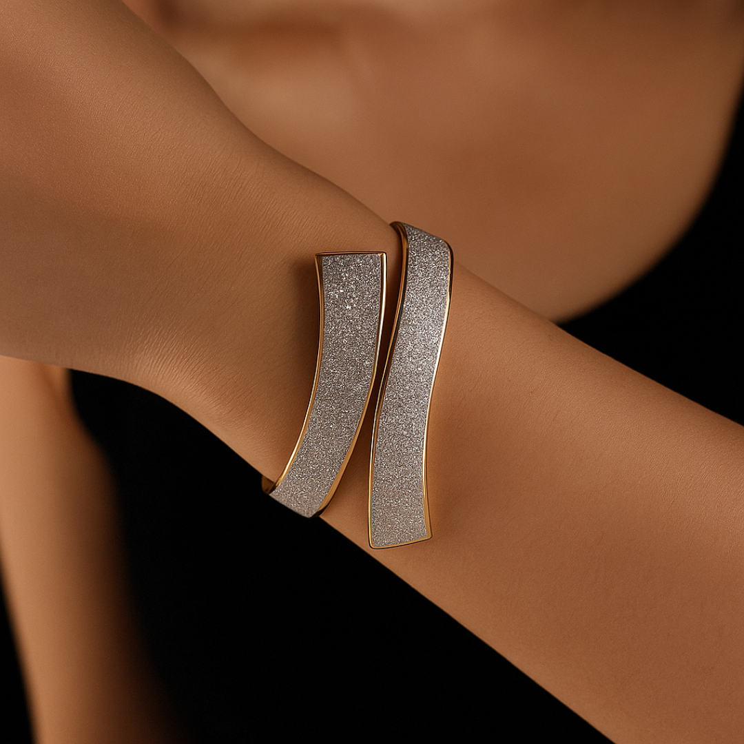 Aurora Glide Arc Bracelet — front view