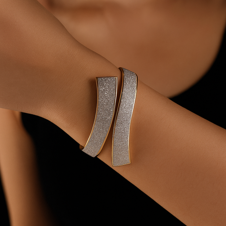 Aurora Glide Arc Bracelet — front view