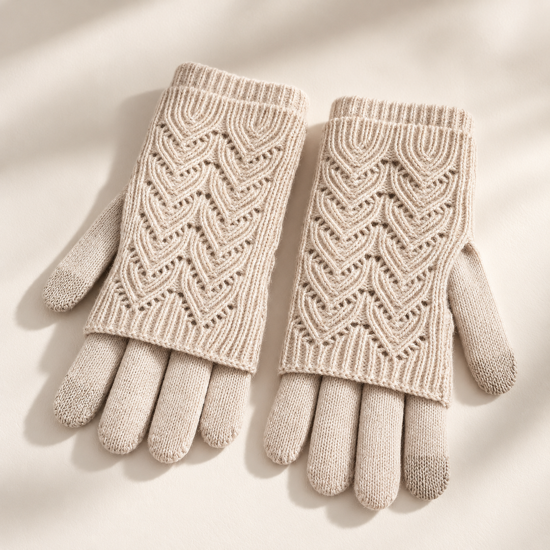 Cleo Layered Knit Gloves