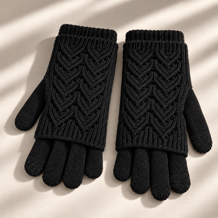 Cleo Layered Knit Gloves