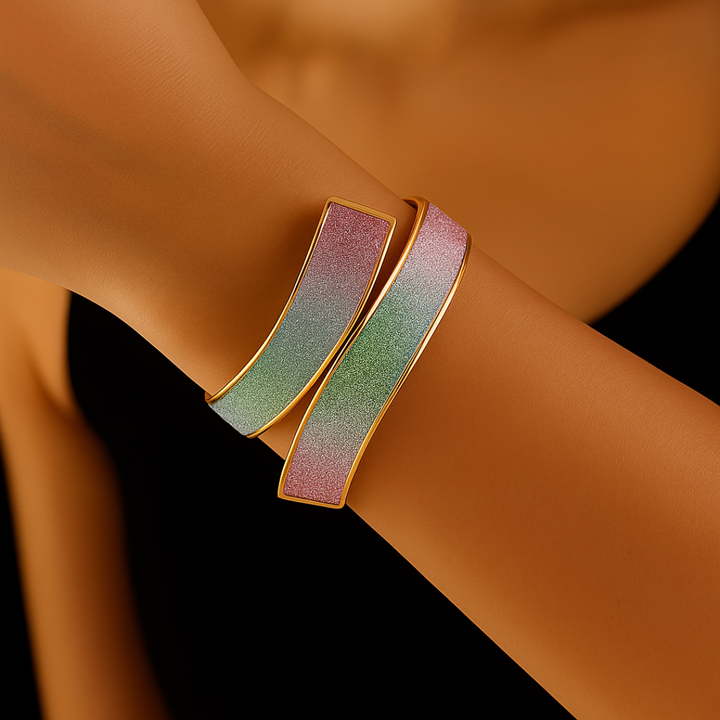 Aurora Glide Arc Bracelet — detail view