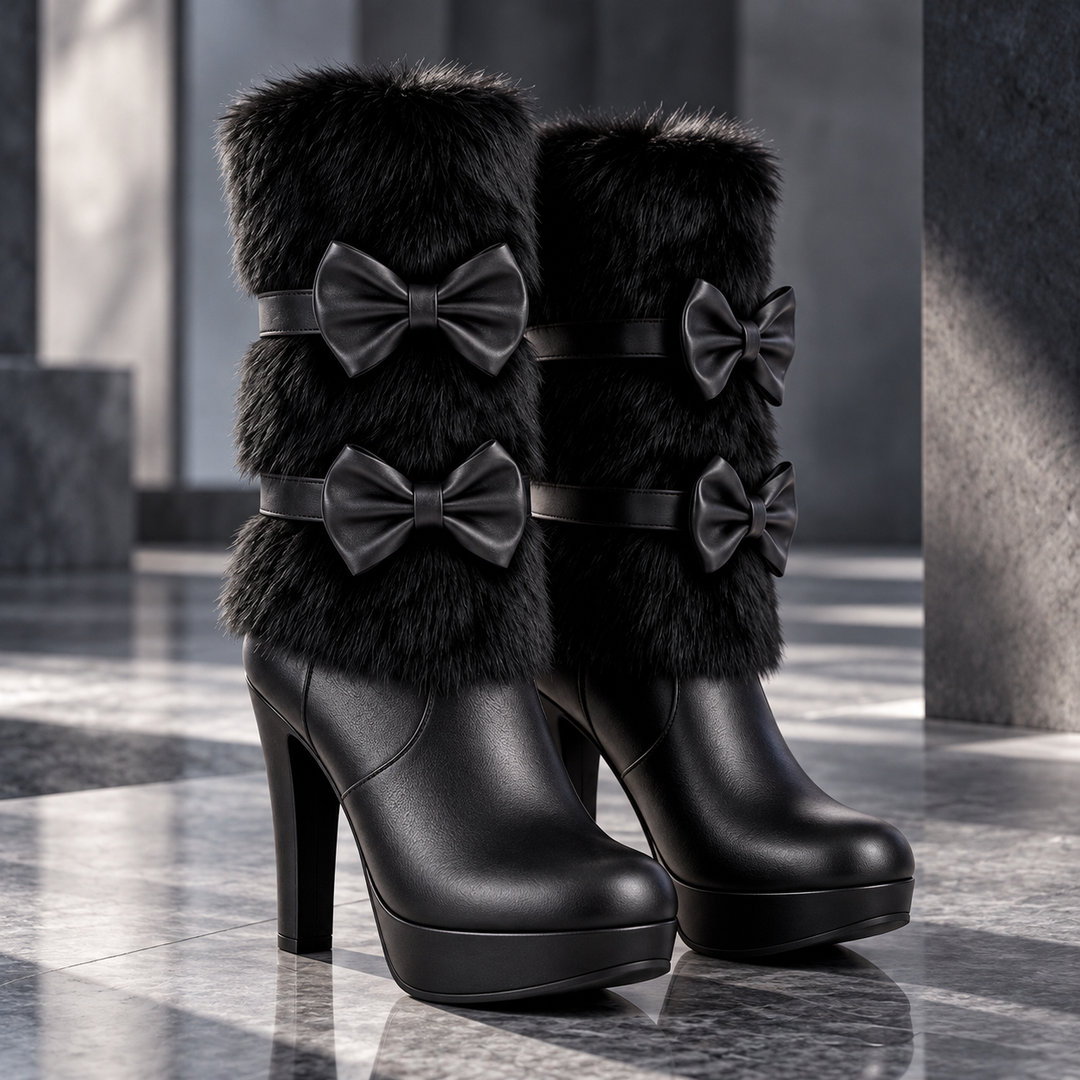 Banff Fur Bow Boots