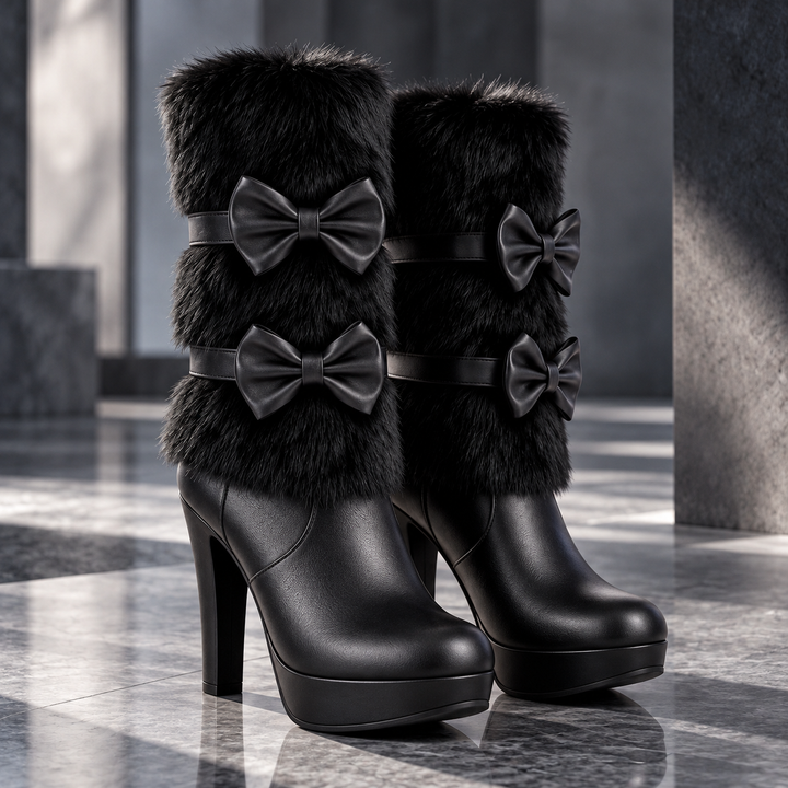 Banff Fur Bow Boots