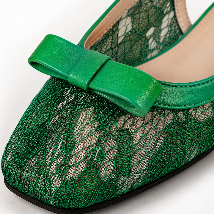 Lillian Lace Slingbacks