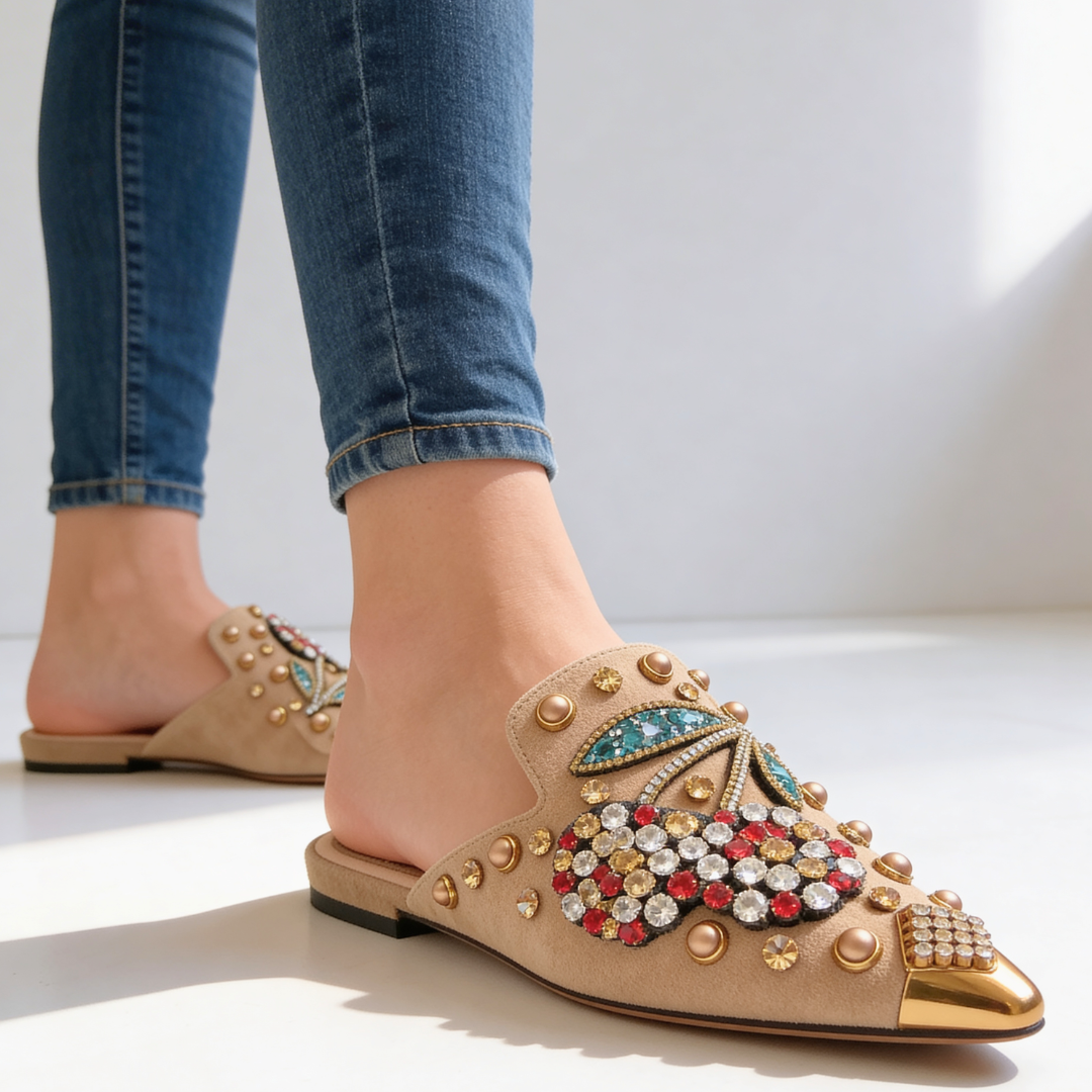 Odette Cherry Belle Slip-On's — back view
