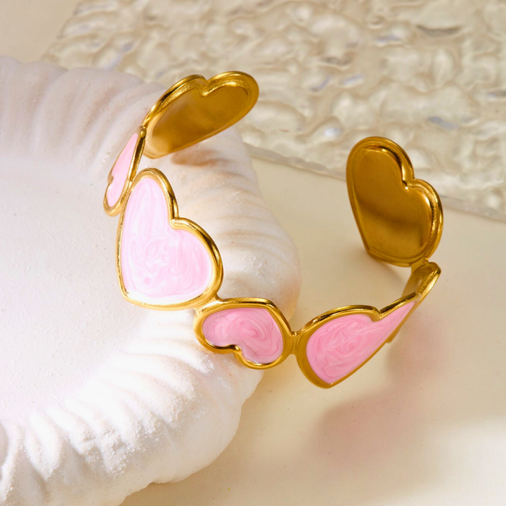 Elena Heart Cuff Bracelet — styling shot
