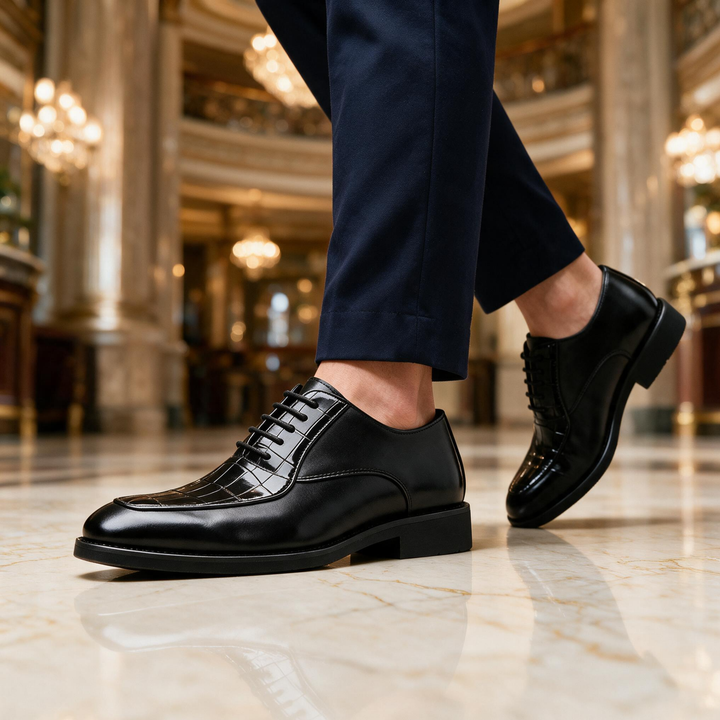 Hudson Croc Embossed Dress Shoes