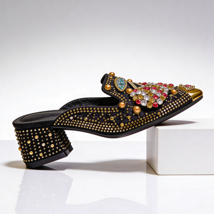 Odette Cherry Belle Heels — back view