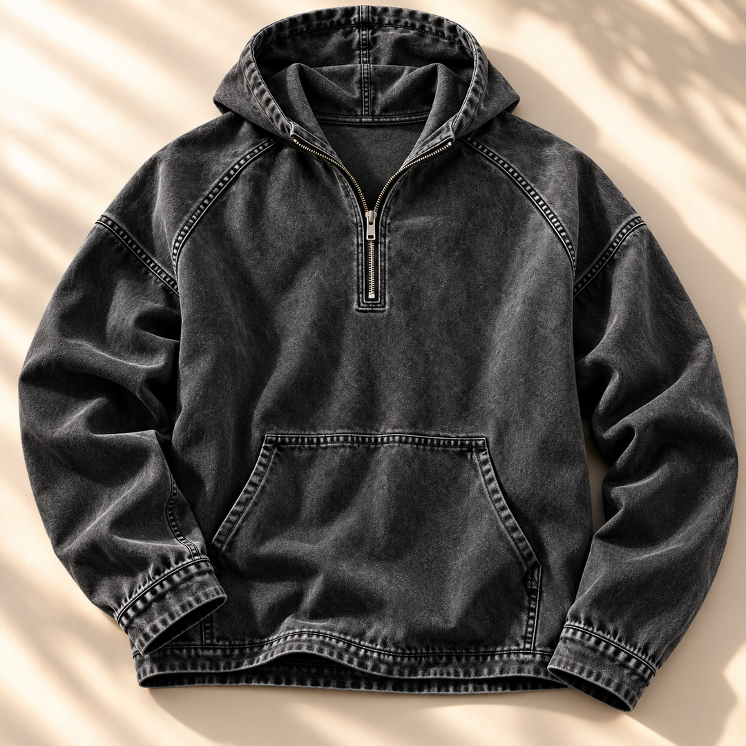 Jacob Washed Zip Hoodie